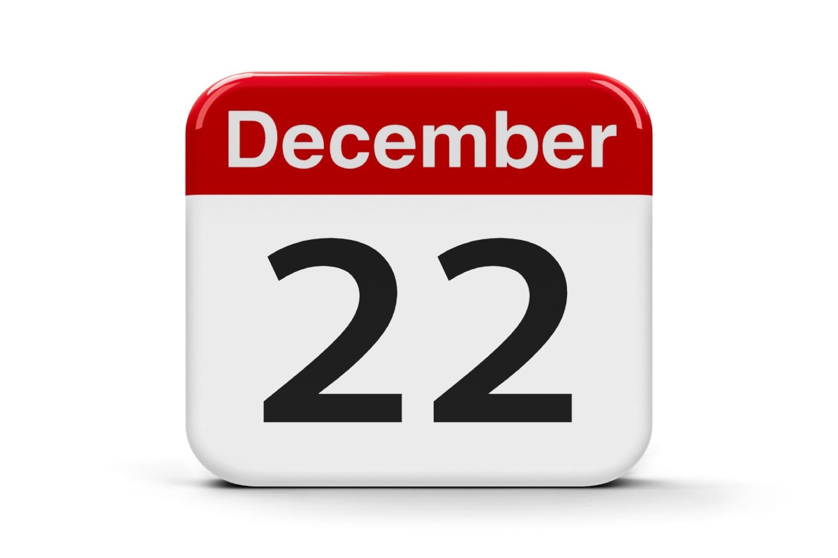 How Many Days Until December 22? Calculate, Date, Year & More